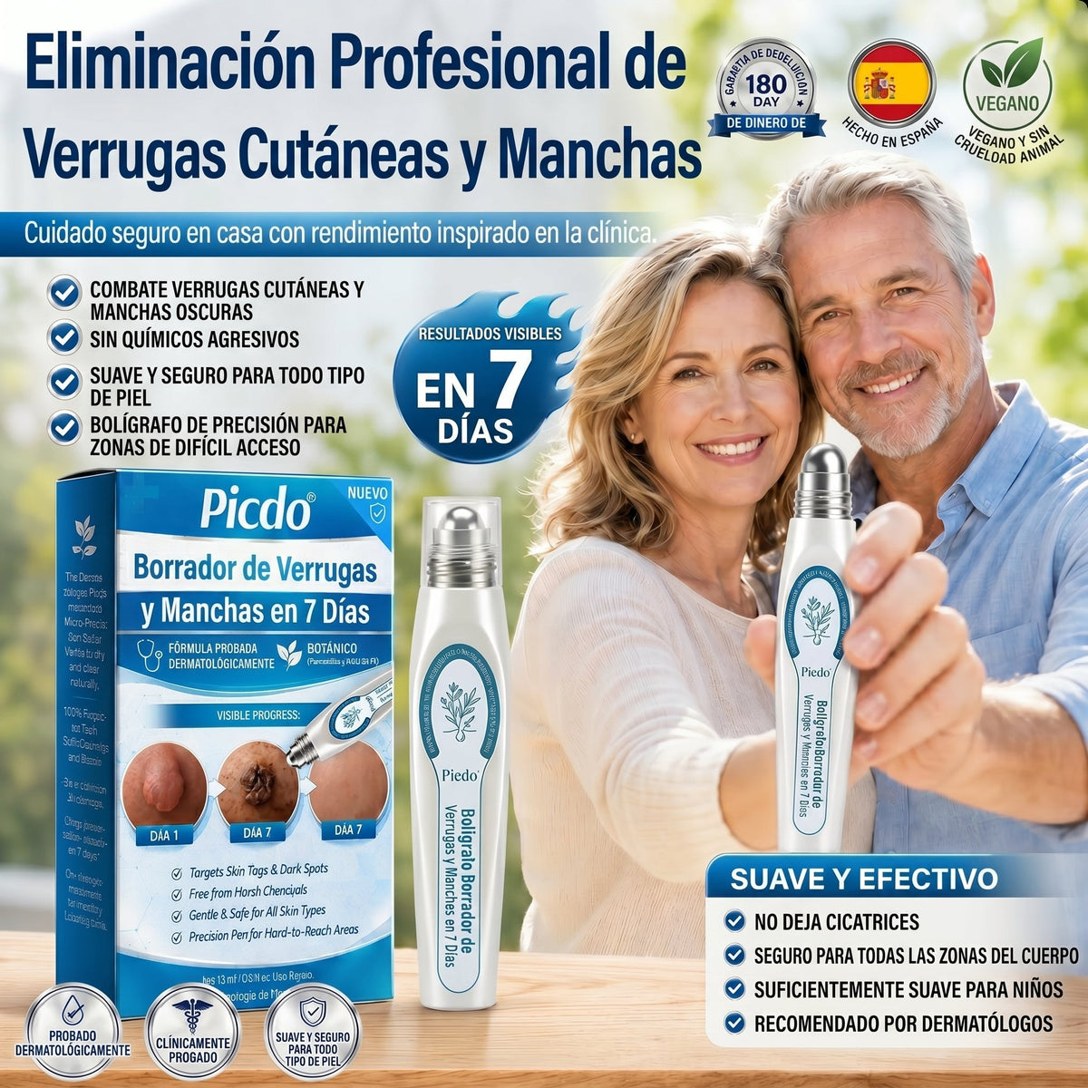 𝐏𝐢𝐜𝐝𝐨®🌸🌸 Borrador de Verrugas y Manchas en 7 Días (𝐀𝐩𝐥𝐢𝐜𝐚𝐝𝐨𝐫 𝐫𝐨𝐥𝐥-𝐨𝐧: 𝐬𝐢𝐧 𝐝𝐨𝐥𝐨𝐫 𝐧𝐢 𝐜𝐢𝐜𝐚𝐭𝐫𝐢𝐜𝐞𝐬)✨
