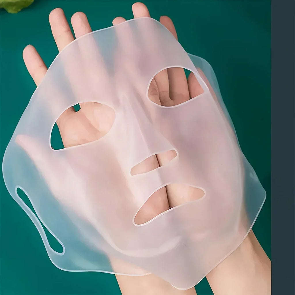 1pcs Silicone Facial Mask Moisturizing Mask Cover Anti-evaporation Beauty Facial Tool Reusable Mask Fixing Cover